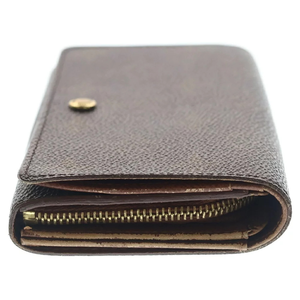 LOUIS VUITTON Porte Monnaie Billet Tresor Compact Wallet Bi fold Brown - Picture 3 of 5